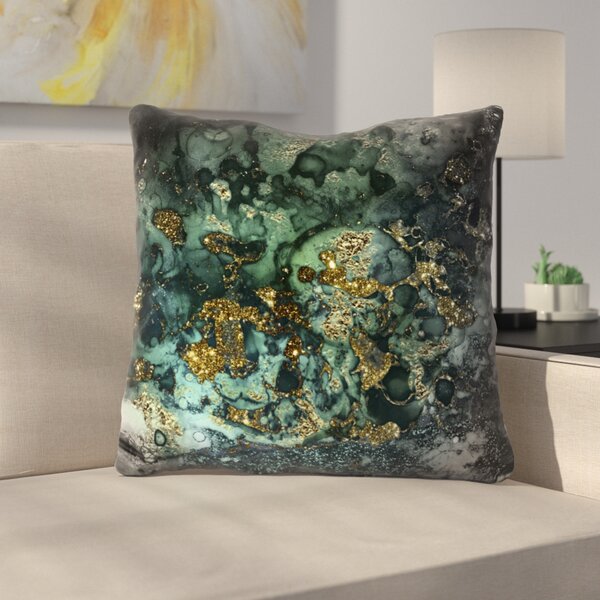 Green and cheap gold throw pillows